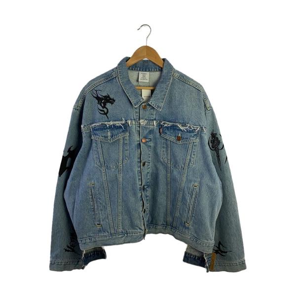 VETEMENTS◇Gジャン/TRIBAL DENIM JACKET/再構築/L/デニム/IDG/無地