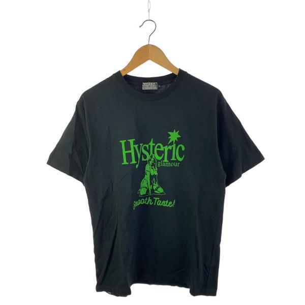 HYSTERIC GLAMOUR◇THIRSTY GIRL Tシャツ/L/コットン/BLK/プリント