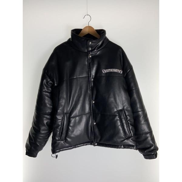 GALFY◇レザージャケット・ブルゾン/XL/フェイクレザー/BLK/無地