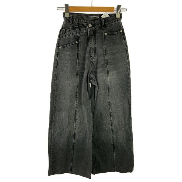 SNIDEL◇デザインワイドデニム/O/コットン/BLK/SWFP244072 : セカンド