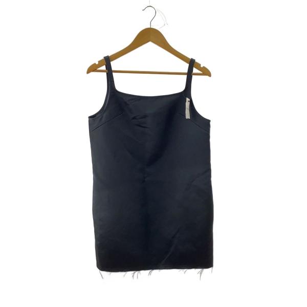 CITYSHOP◇25SS/HEAVY SATIN MINI DRESS/36/BLK/25-040-042-8230-2-0