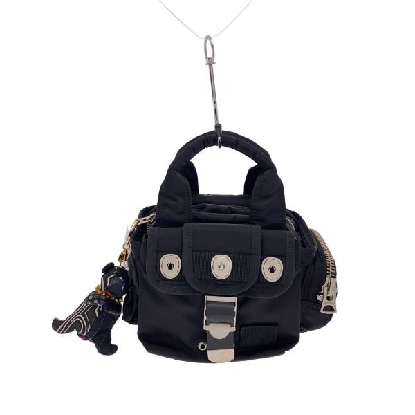 超美品　超希少　PORTER　sacai　ショルダーバッグ　ミニボストン　黒 PORTER◇×sacai/Pocket Mini Boston/ハンドバッグ/ナイロン/BLK/24
