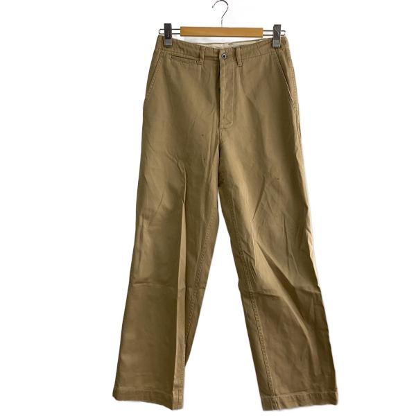 US.ARMY◇40s/M-41 KHAKI CHINO TROUSERS/メタルボタン/薄ヨゴレ有