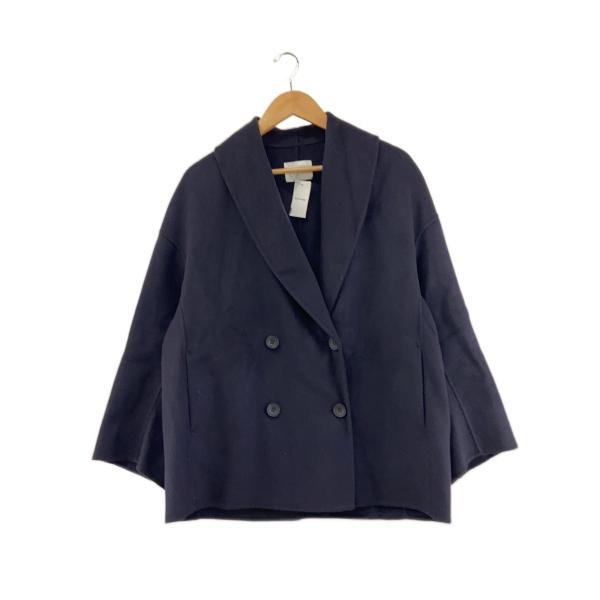 【ざいおん】IENA Super160 ショールカラーハーフコート IENA◇25AW/Super160 ショールカラーハーフコート/36/ウール/NVY