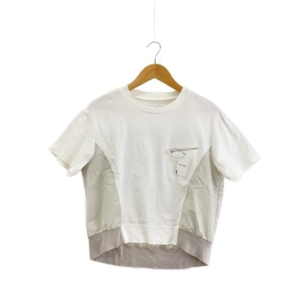 PRIDE◆切替半袖カットソー/38/コットン/WHT/1741-62413//