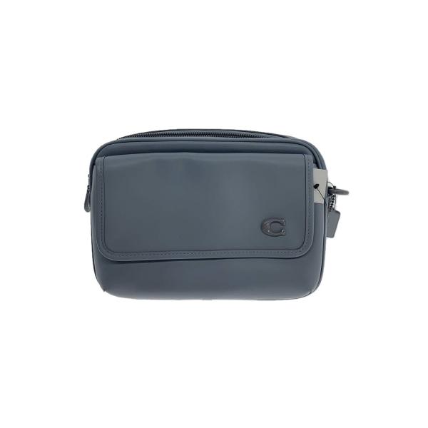 COACH◇ショルダーバッグ/レザー/BLU/CR726/Charter Flap Crossbody 24