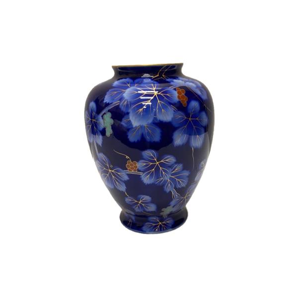 深川製磁◇壷・花瓶/BLU/有田焼き瑠璃葡萄 : セカンドストリートYahoo