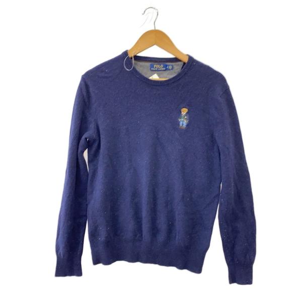 POLO RALPH LAUREN◇ニット・セーター(厚手)/M/ウール/NVY/ポロベア