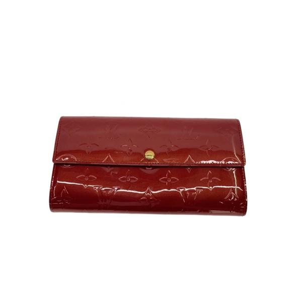 LOUIS VUITTON◇ポルト・フォイユ・サラ_モノグラム・ヴェルニ