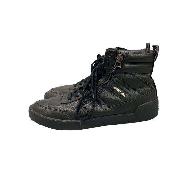 DIESEL◇S-DVELOWS/ハイカットスニーカー/29cm/BLK/レザー/Y01988