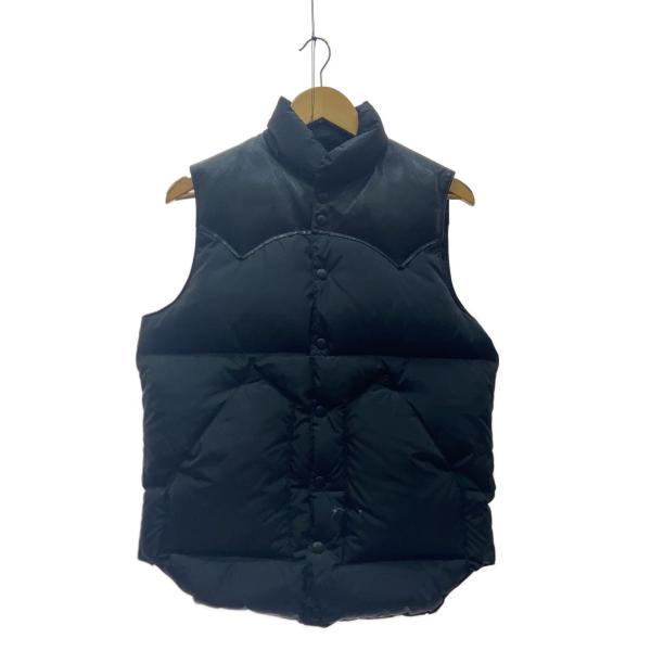 ROCKY MOUNTAIN FEATHERBED ダウンベスト Rocky Mountain Featherbed◇レザー切替/ダウンベスト/38/ナイロン/BLK