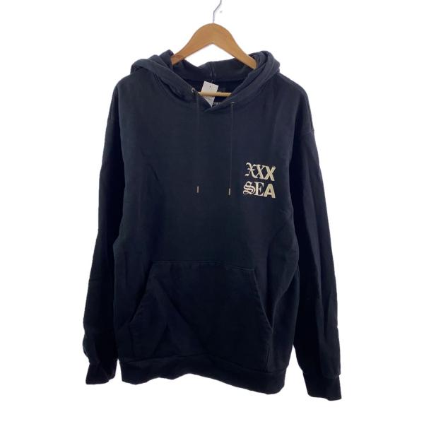 WIND AND SEA◇プルオーバーパーカー/XL/コットン/BLK/無地/WDS-XXX