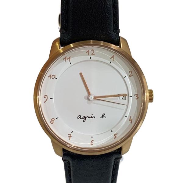 【新品未使用】アニエスベー VJ42-KZ30 腕時計 agnes b.◇クォーツ腕時計/アナログ/--/WHT/BLK/vj42-kz30 : セカンド