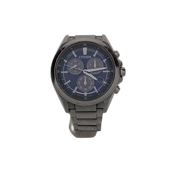 CITIZEN◇クォーツ腕時計/アナログ/ステンレス/BLU/SLV/チタン/GN-4W-S