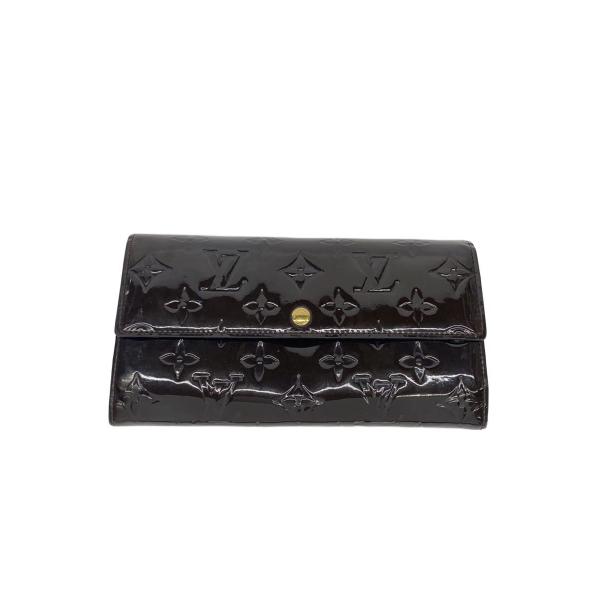 LOUIS VUITTON◇ポルト・フォイユ・サラ_モノグラム・ヴェルニ