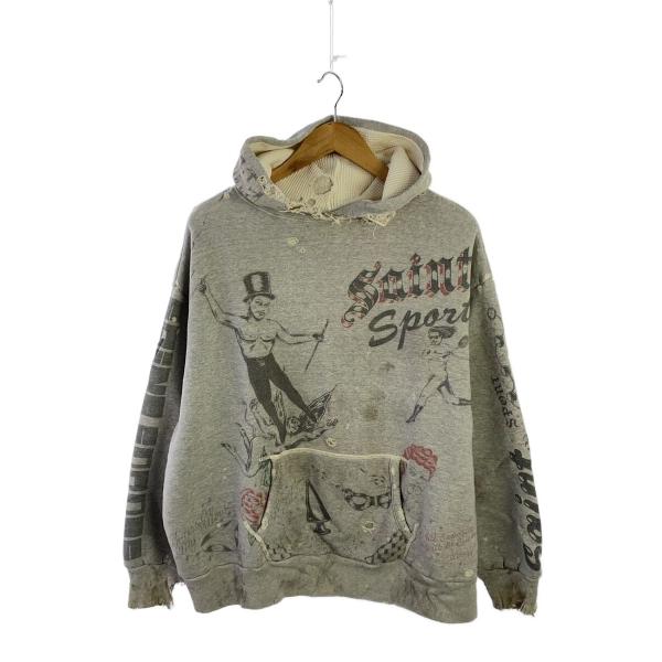 SAINT MICHAEL◇25AW/HOODIE DRAWING/×Alexis Ross/パーカー/L