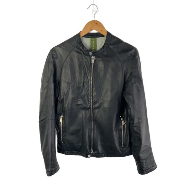 Delan◇レザージャケット・ブルゾン/48/レザー/BLK// : セカンド
