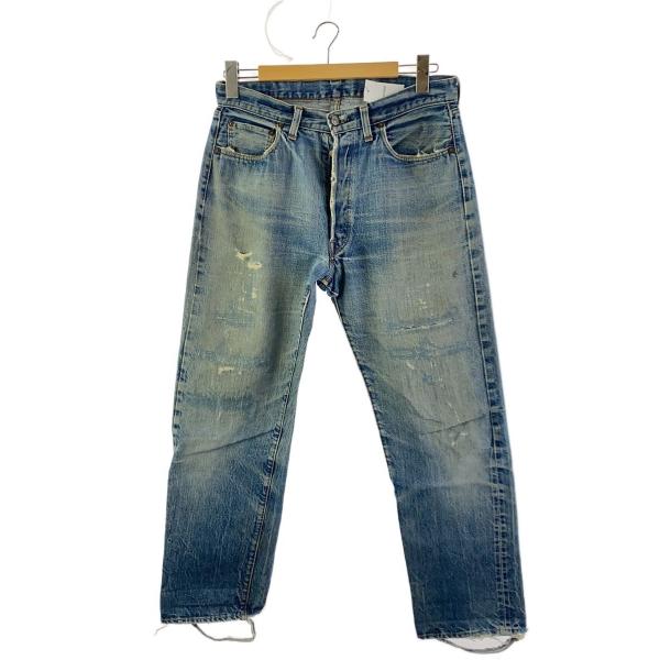 Levi's◇70s/VT/501/66前期/実寸W33/デニム/インディゴ/リペア多