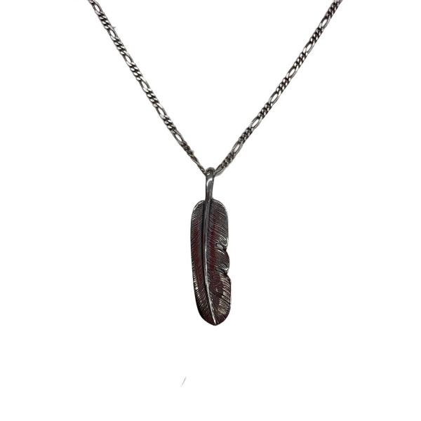 H刻印/インディアンジュエリー/フェザーネックレス/SILVER/SLV/トップ
