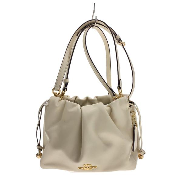 COACH◇ショルダーバッグ/牛革/WHT/無地/CT763 : セカンドストリート