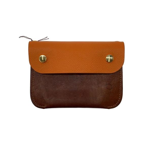 SUN/kakke◇WALLET SUN/KAKKE ストラップ付きレザーウォレット