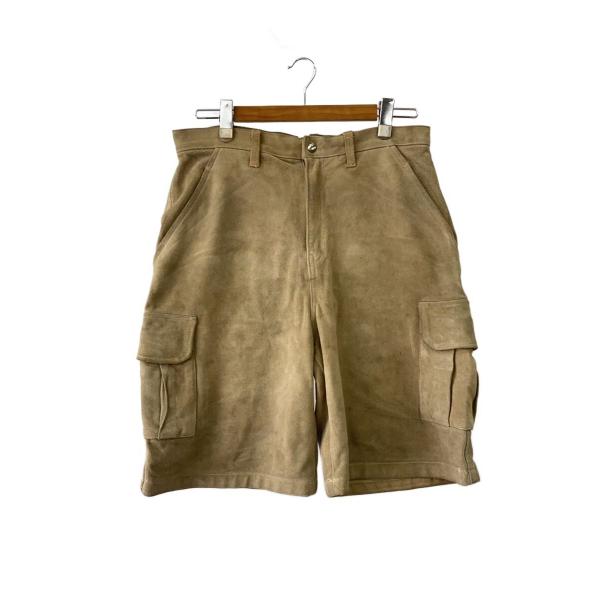 NEW DESIGN＆IDEA/スウェードレザーカーゴショートパンツ/SIZE:34
