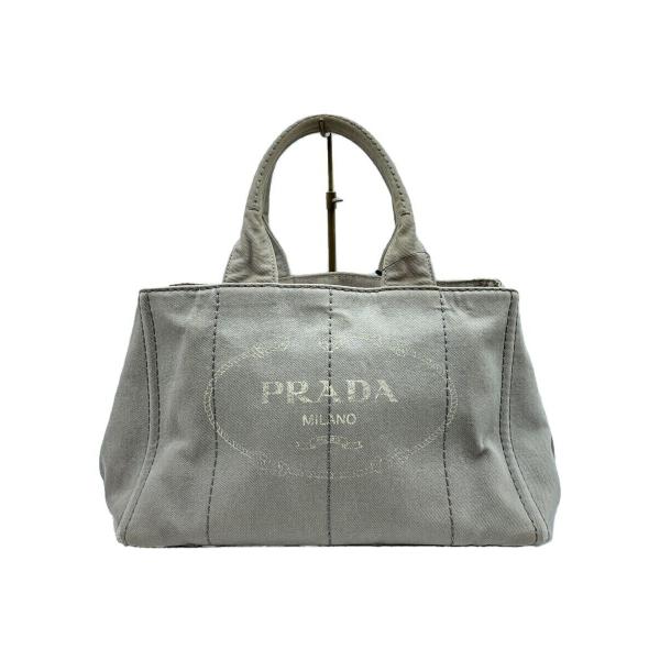 3日間限定セール♡正規店購入☆PRADA☆カナパ PRADA◇カナパ/持ち手使用感/トートバッグ/キャンバス/GRY