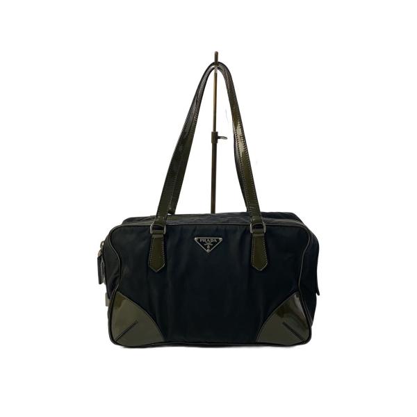 【美品】PRADA プラダ 2way ボストンバッグ ナイロン×レザー 黒 PRADA（プラダ） PRADA 2WAY ボストンバッグ ナイロン×レザー 黒