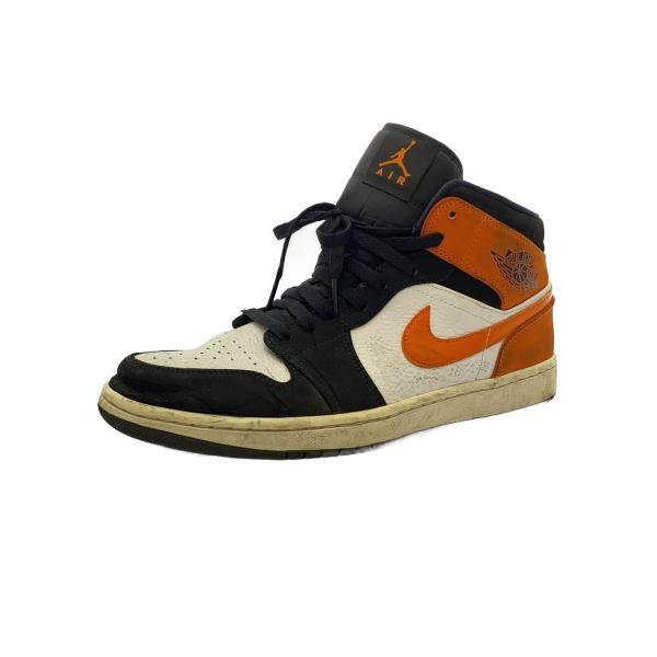 NIKE◆AIR JORDAN 1 MID/エアジョーダン1ミッド/554724-058/27cm/BLK/ヨゴレ有