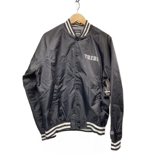 STUSSY◇スタジャン/L/ポリエステル/BLK : セカンドストリートYahoo!店