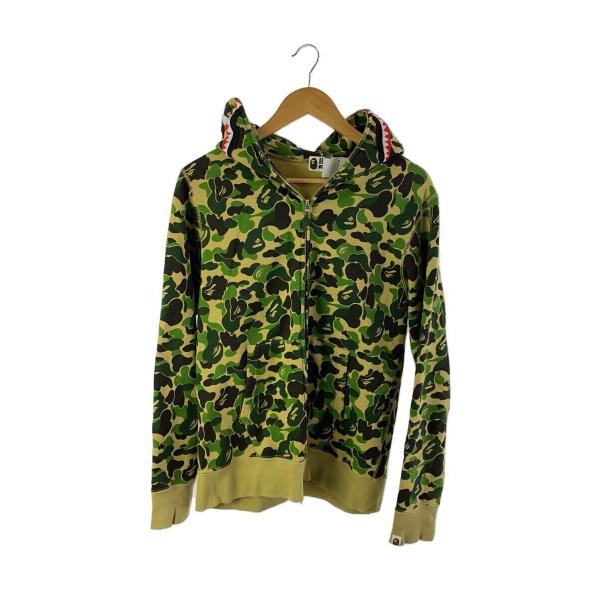 A BATHING APE◇ジップパーカー/L/コットン/KHK/カモフラ