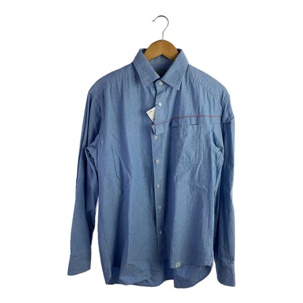 kolor / BEACON◇長袖シャツ/2/コットン/BLU/無地/23SBM-B06141 kolor / BEACON◇長袖シャツ/2/コットン/BLU/無地/23SBM-B06141