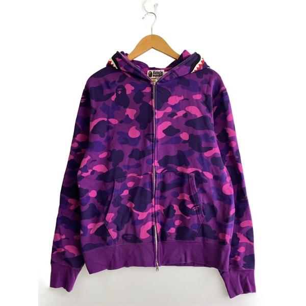 A BATHING APE◇タイガーシャークパーカー/L/コットン/PUP/総柄