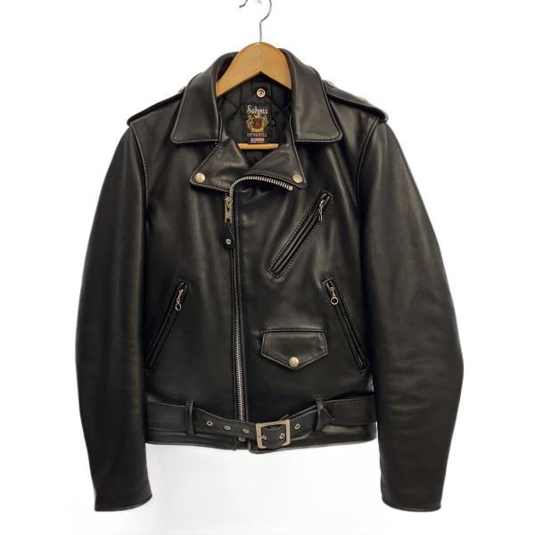 Schott レザージャケット Schott◇ダブルライダースジャケット/34/レザー/ブラック/7007