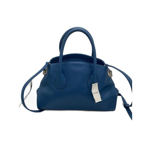 極美品　傳濱野 HAMANO リニエ プルシアンブルー　ショルダーバッグ HAMANO◇傳濱野/Retia/2WAY/ショルダーバッグ/レザー/BLU : セカンド