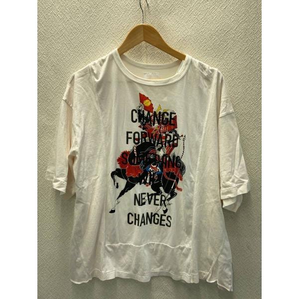 CHANGES◆リメイク/武士/首元若干の変色/Tシャツ/FREE/コットン/WHT//