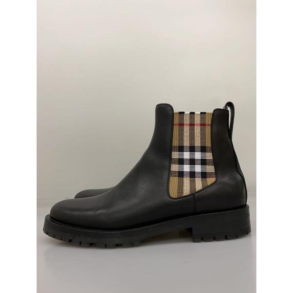 BURBERRY LONDON◇サイドゴアブーツ/40/BLK/レザー : セカンド