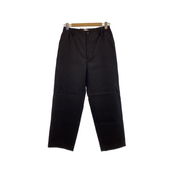 Cornier◇Super130s WOOL DOUBLE CLOTH PANTS/S/ウール/ブラック