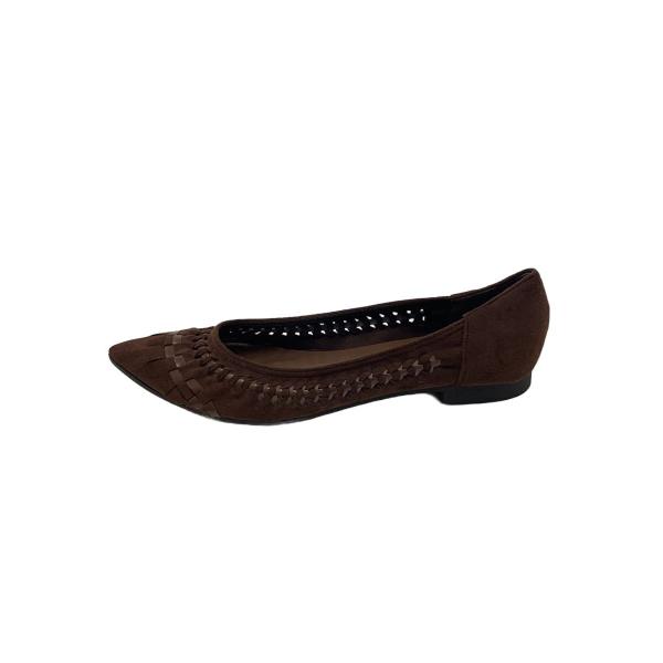 Le Talon◇ポインテッドサシメッシュ/フラットパンプス/24.5cm/BRW