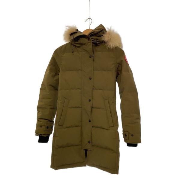 h*s様   2302JL ロングダウンS/P ダークネイ CANADA GOOSE◇ロングダウンジャケット/S/ナイロン/KHK/無地/2302JL