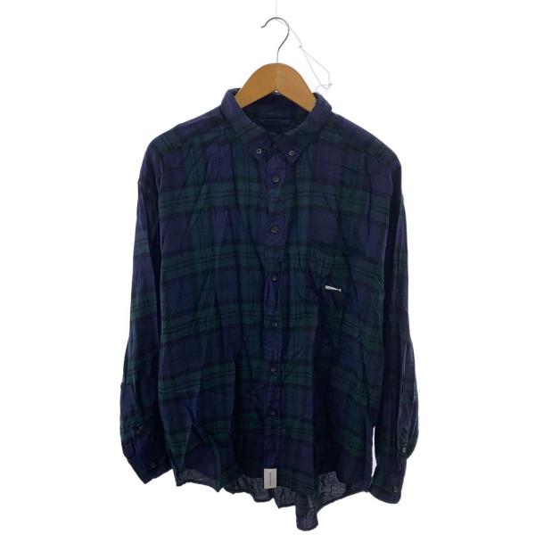 DESCENDANT / 長袖シャツ/4/コットン/チェック// DESCENDANT◇長袖シャツ/2/コットン/NVY/チェック// : セカンド