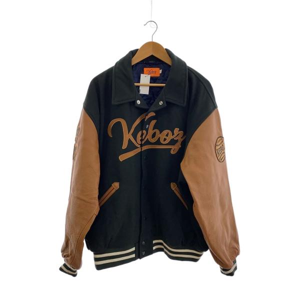Keboz XL スタジャン ダークグリーン/ブラウン Keboz◇スタジャン/XL/レザー/GRN : セカンドストリートYahoo!店