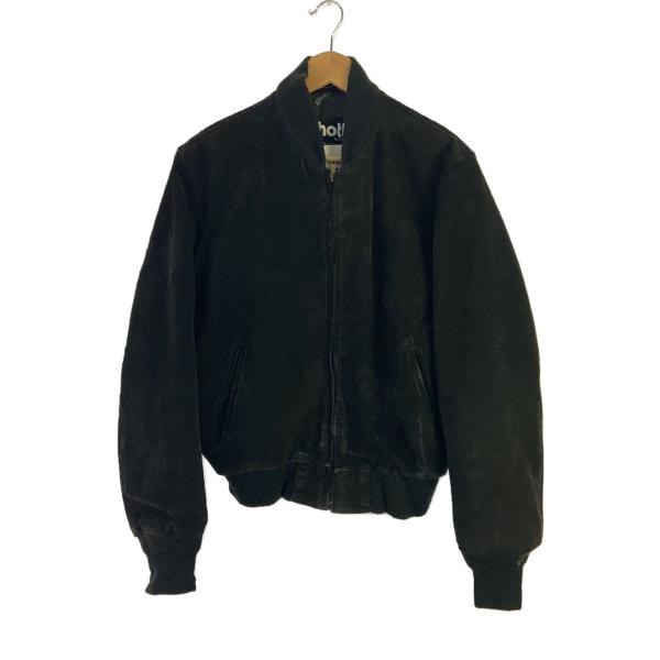 Schott◇レザージャケット・ブルゾン/40/スウェード/BLK/使用感有