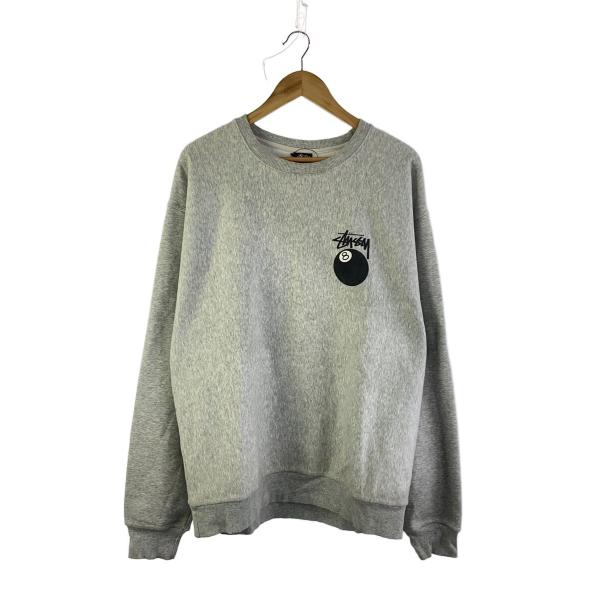 STUSSY◇8ボール/スウェット/XL/コットン/GRY// : セカンド