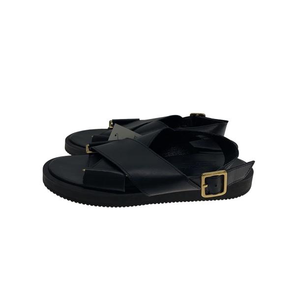 PADRONE◇STUDIOUS別注/BELT SANDAL/vibramソール/サンダル/41/BLK