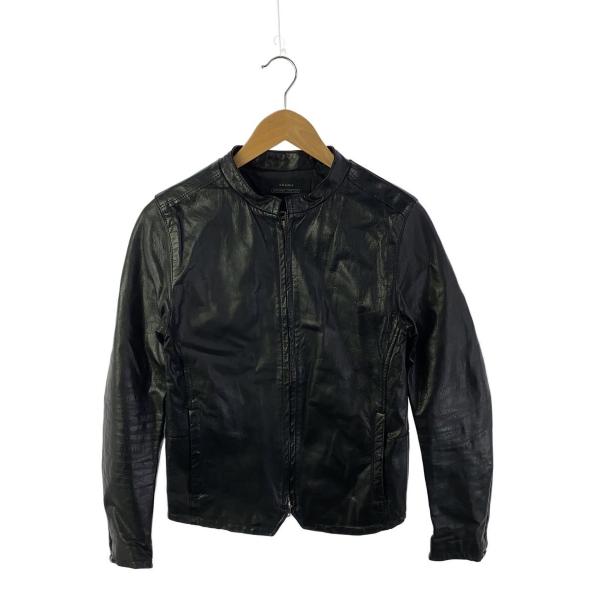 shama◇レザージャケット・ブルゾン/38/レザー/BLK : セカンド