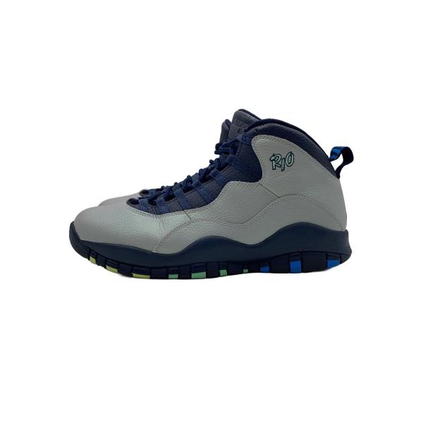 NIKE◆AIR JORDAN 10 RETRO/エアジョーダンレトロ/グレー/310805-019/28cm/GRY