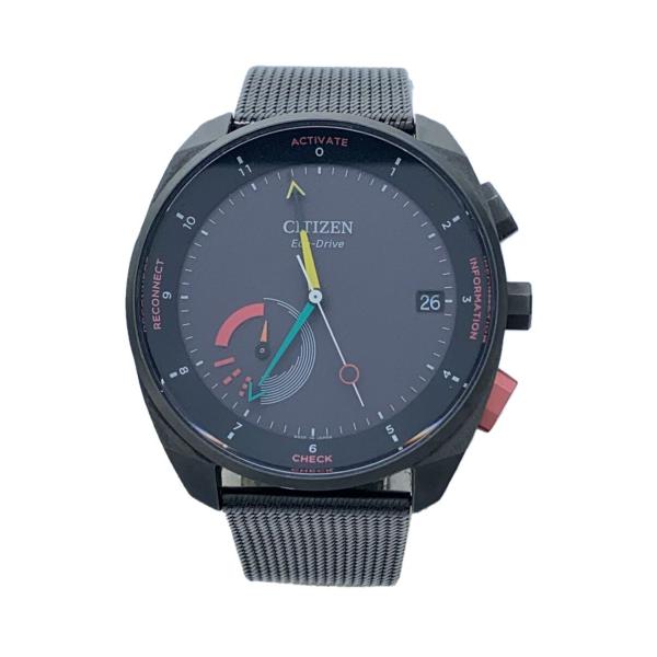 CITIZEN◇ソーラー腕時計/アナログ/ステンレス/BLK/BLK/SS/W510MV-01