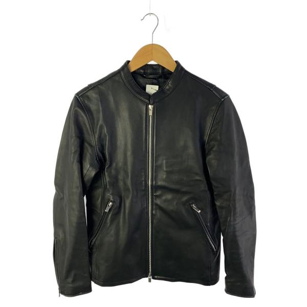 URBAN RESEARCH◇シングルライダースジャケット/M/羊革/BLK/無地/UR87