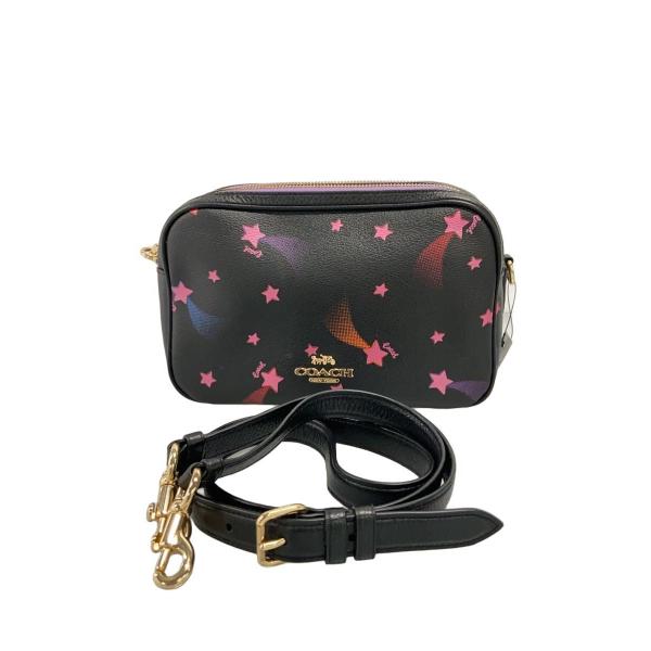 COACH◆COACH/バッグ/ブラック/C7247/ジェス クロスボディ ウィズ ディスコ スター プリント//